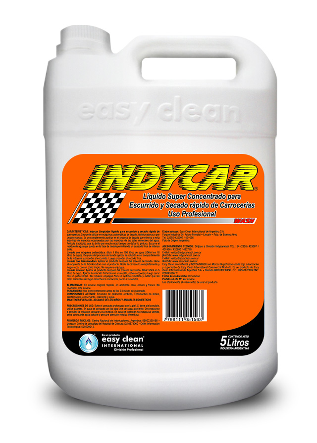 Indycar Wash escurrido y secado rpido